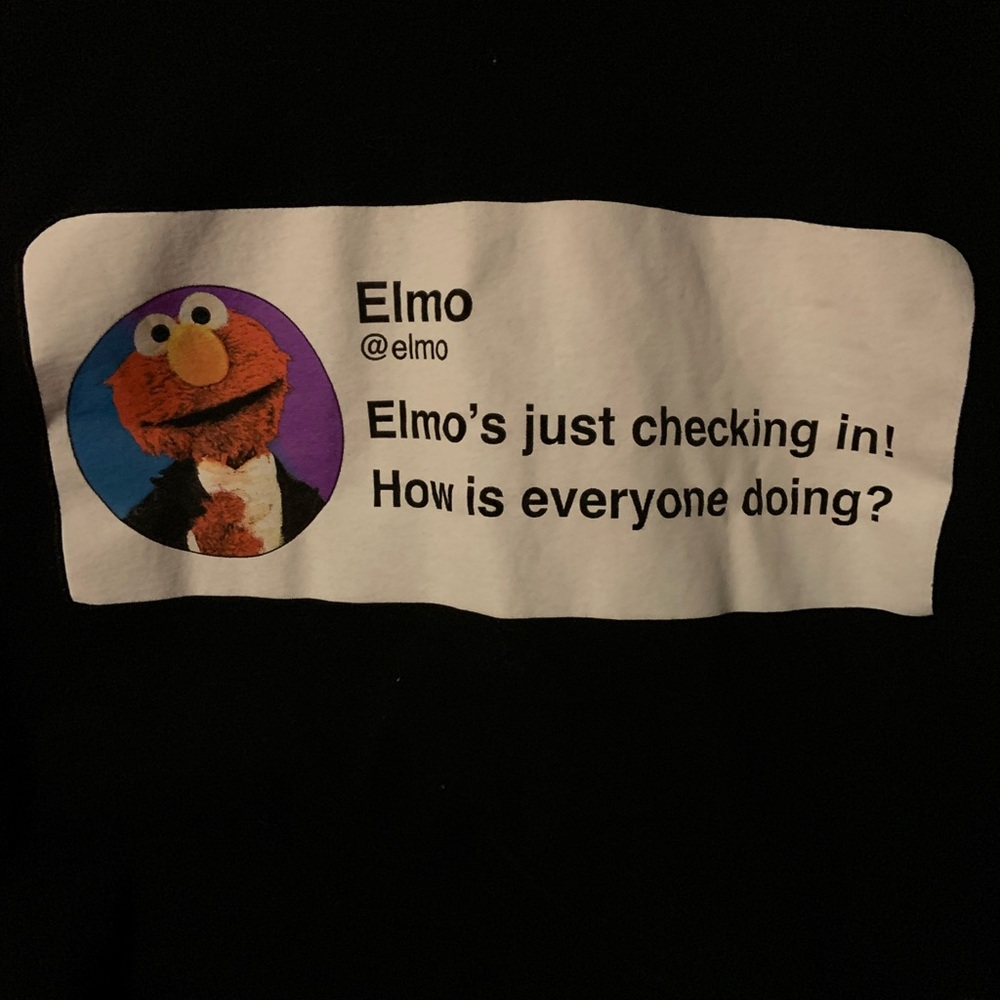 Elmo Tweet Shirt Mens XL